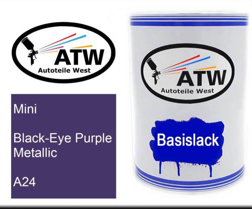 Mini, Black-Eye Purple Metallic, A24: 500ml Lackdose, von ATW Autoteile West.